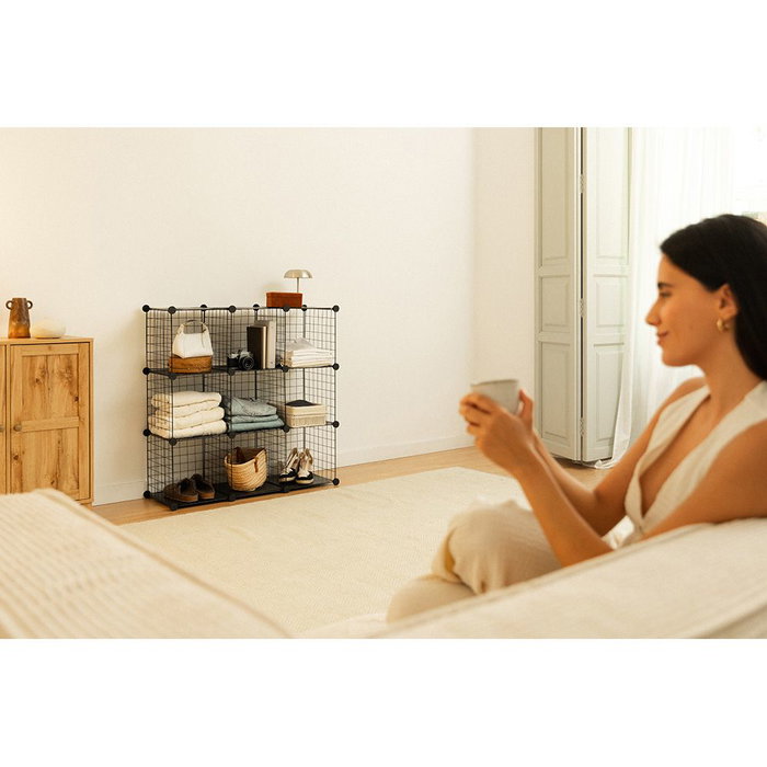 Newlux Titan c9 Étagère modulaire métallique noire Newlux Titan c9 Étagère modulaire métallique noire