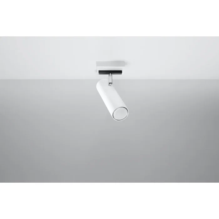 Direzione Lampe de Plafond - Cylindre Élégant, Blanc Classique pour Salon ou Bureau - Modèle SOL-SL.0499