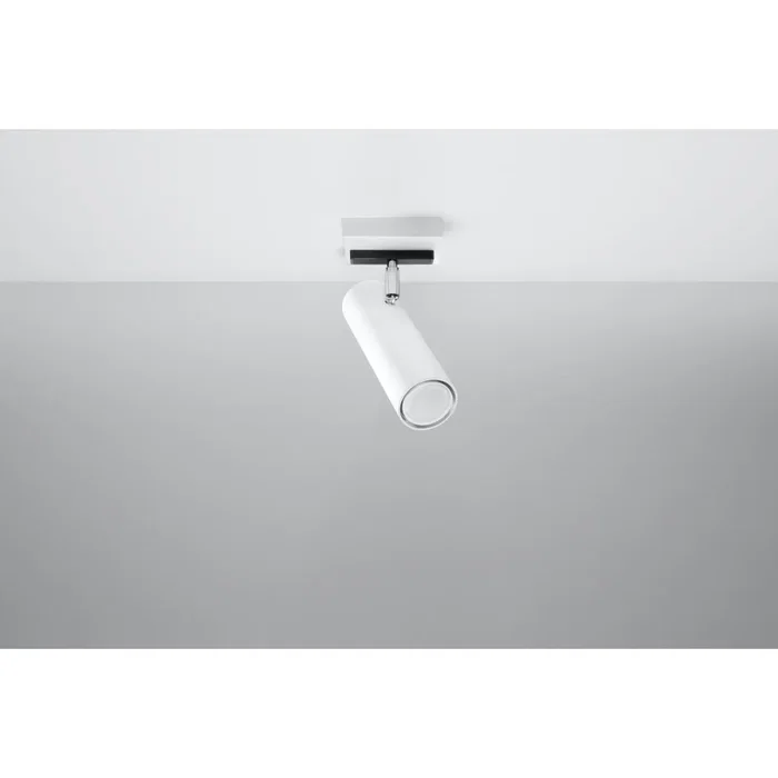 Direzione Lampe de Plafond - Cylindre Élégant, Blanc Classique pour Salon ou Bureau - Modèle SOL-SL.0499