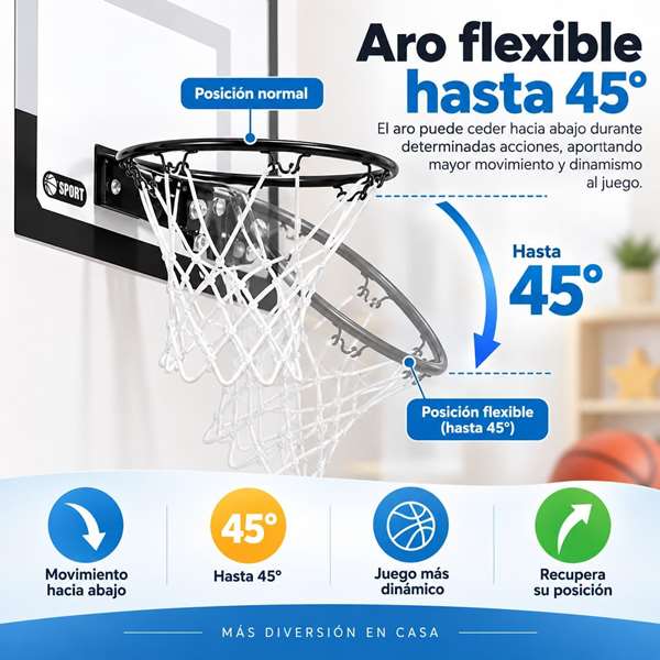Jugatoys Canasta de baloncesto transparente 45,50x30,5cm Jugatoys Canasta de baloncesto transparente 45,50x30,5cm