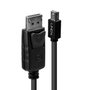 Lindy Câble adaptateur Mini DisplayPort vers DisplayPort (Mini DP mâle vers DP mâle), noir, 5 m, prise en charge 4K, DisplayPort 1.2