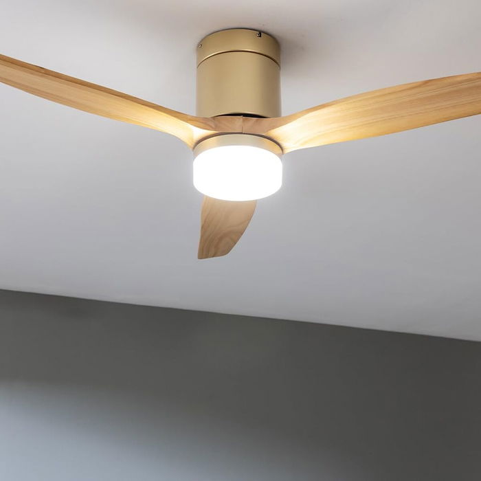 Ventilateur de Plafond avec Lumière Cecotec EnergySilence Aero 5600 18 W Doré Bois