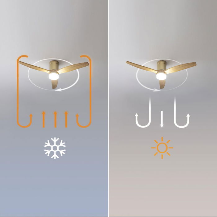 Ventilateur de Plafond avec Lumière Cecotec EnergySilence Aero 5600 18 W Doré Bois