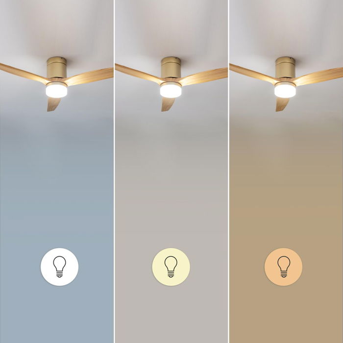 Ventilateur de Plafond avec Lumière Cecotec EnergySilence Aero 5600 18 W Doré Bois