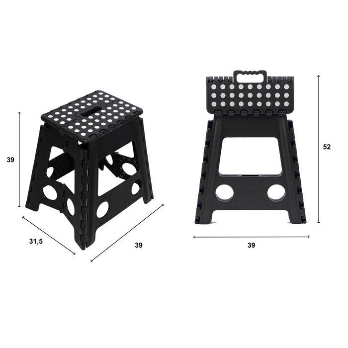 Marbueno Tabouret pliable en plastique couleur assortie 39x33,5x39 cm pour jardin et intérieur 10535 Marbueno Tabouret pliable en plastique couleur assortie 39x33,5x39 cm pour jardin et intérieur 10535