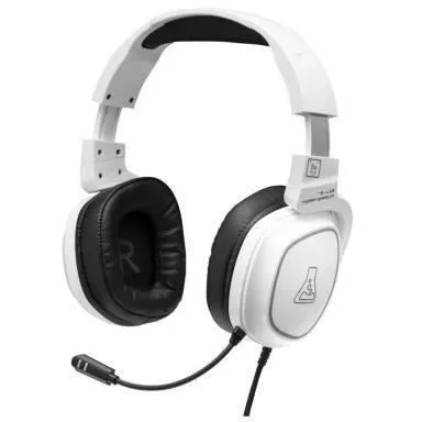 The G-Lab Casque Gaming KORP BARIUM Blanc - Casque Gamer Filaire avec Micro, Son Stéréo Immersif pour Jeux, Films et Séries