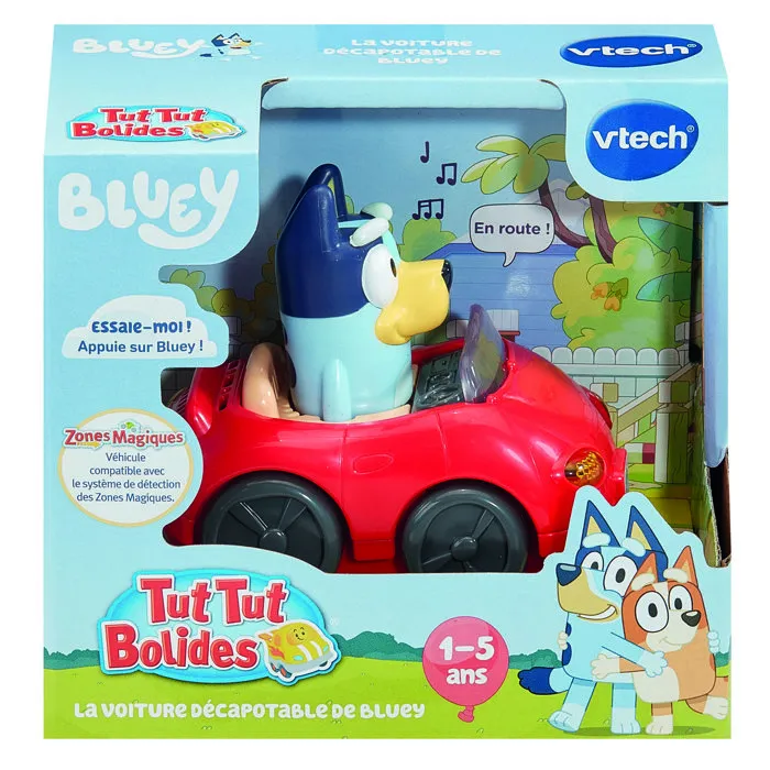 Vtech Tut Tut Bolides Bluey - La voiture décapotable de Bluey - Multicolore
