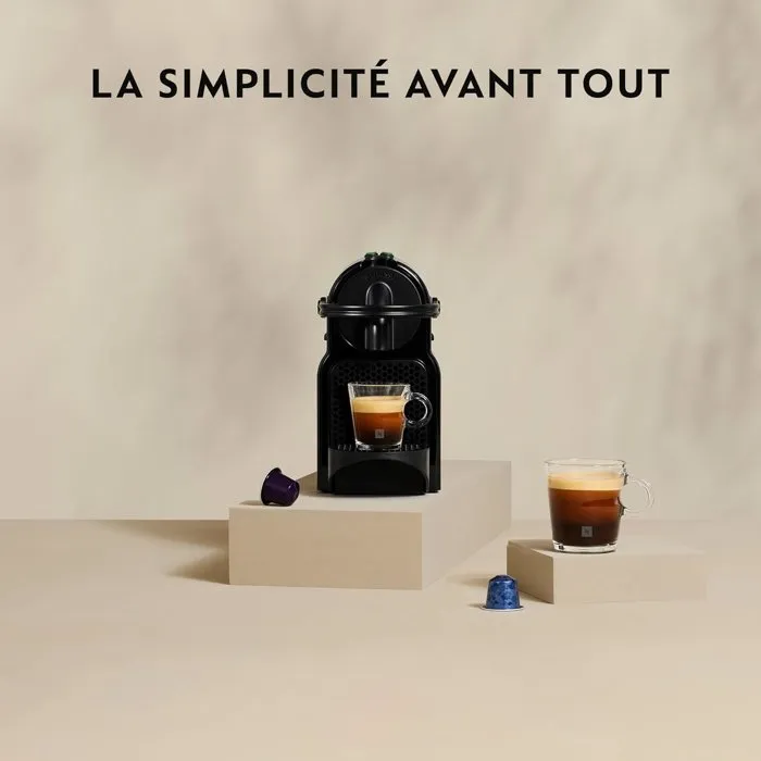 Delonghi NESPRESSO Inissia EN 80B - Machine à café Nespresso avec 16 capsules incluses - 19 bars - Capacité 0,7L - Noir