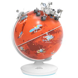 PLAYSHIFU - Globe terrestre interactif planète Mars en anglais avec réalité augmentée pour enfants dès 4 ans, jeu éducatif et exploration spatiale