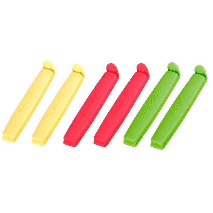 Tescoma Clip cierrabolsas Presto 9 cm couleurs assorties 6 uds Tescoma Clip cierrabolsas Presto 9 cm couleurs assorties 6 uds