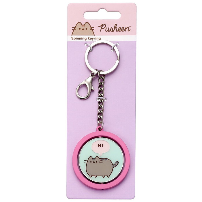 THE CARAT SHOP Porte-clés Pusheen Hello Goodbye Rotatif en Alliage de Zinc - Cadeau Anime THE CARAT SHOP Porte-clés Pusheen Hello Goodbye Rotatif en Alliage de Zinc - Cadeau Anime