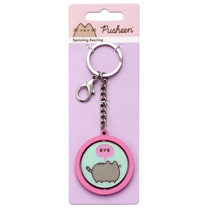 THE CARAT SHOP Porte-clés Pusheen Hello Goodbye Rotatif en Alliage de Zinc - Cadeau Anime THE CARAT SHOP Porte-clés Pusheen Hello Goodbye Rotatif en Alliage de Zinc - Cadeau Anime