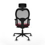 Piqueras y Crespo Chaise de Bureau avec Appui-tête 2D036G2 Rouge