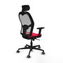Piqueras y Crespo Chaise de Bureau avec Appui-tête 2D036G2 Rouge