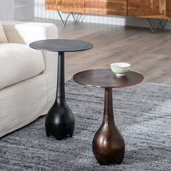 BigBuy Home Table d'appoint Cuivre Ronde BigBuy Home Table d'appoint Cuivre Ronde