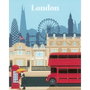 Ravensburger London - Peinture au numéro 24x30 cm