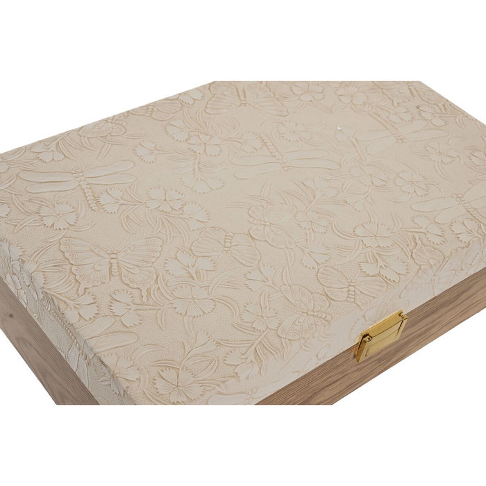 Boîte à bijoux Home ESPRIT Blanc Naturel Bois (2 Unités)