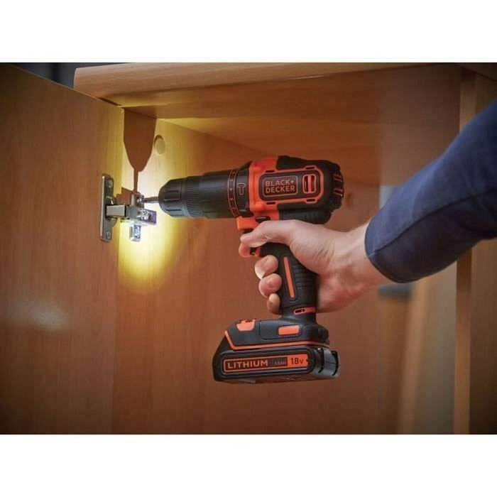 Black + Decker BDCHD18C2TA-QW Perceuse-visseuse à percussion 18V