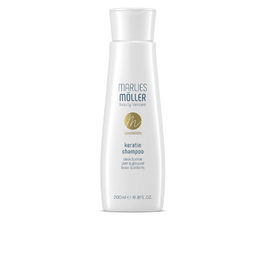 Marlies Möller Shampooing Kératine pour Tous Types de Cheveux, Hydratant et Lissant, 200 ml