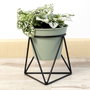 Vinthera Moa Pot de fleurs avec support Vert Métal (12 Unités)
