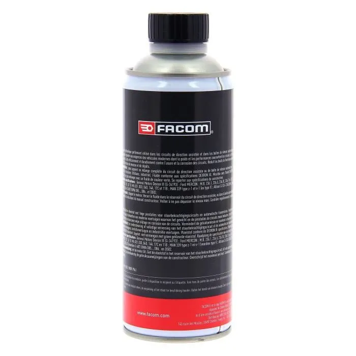 FACOM Liquide de direction assistée performant, rouge, 500 ml – Fluide hydraulique pour boîtes automatiques