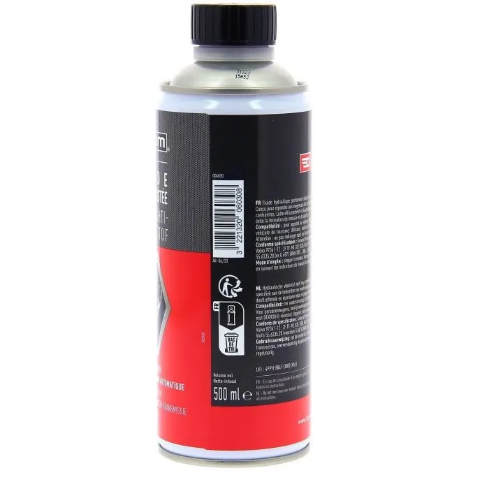 FACOM Liquide de direction assistée performant, rouge, 500 ml – Fluide hydraulique pour boîtes automatiques