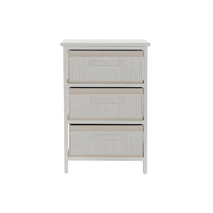 Caisson à Tiroirs DKD Home Decor Blanc Bambou Bois de paulownia 42 x 32 x 63 cm