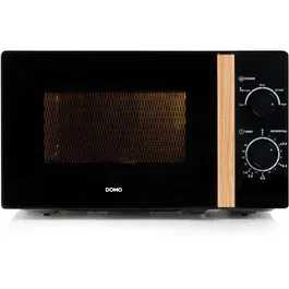 Domo DO2820 Four Micro-Ondes 20 Litres 700 W Minuterie 35 min Décongélation Finition Noir Bois L44 x P35.8 x H25.8 cm