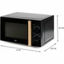 Domo DO2820 Micro-ondes 20 L Noir finition bois