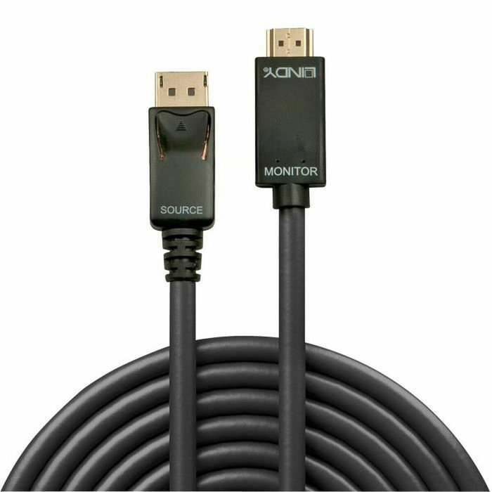 Lindy Câble adaptateur DisplayPort vers HDMI 4K 30Hz 1m Noir Lindy Câble adaptateur DisplayPort vers HDMI 4K 30Hz 1m Noir