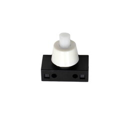 Edm Interrupteur unipolaire à poussoir blanc 2A 250V