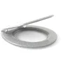 Gelco Abattant WC Design - Frein de chute magnétique douce, Finition Gris Argenté Pailleté (Glitter Silver) - Résine résistante à l'humidité