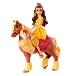 MATTEL Disney Princess - Poupée Bella et son cheval Philippe