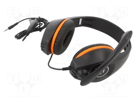 GEMBIRD Écouteurs avec microphone noir et orange GHS-05-O