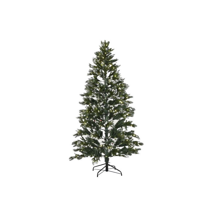 Sapin de Noël Home ESPRIT Vert Métal Polyéthylène Enneigé 130 x 130 x 210 cm