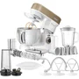 Sencor STM 3787CH - Robot pâtissier 5 L, 1200 W, 6 vitesses, bol inox, éclairage LED, avec hachoir et mixeur