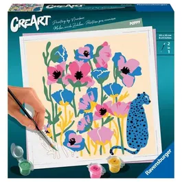 Ravensburger CreaArt Poppy - 20x20 cm - Peinture au numéro Adulte à partir de 12 ans - Édition limitée Jolane - Décoration murale