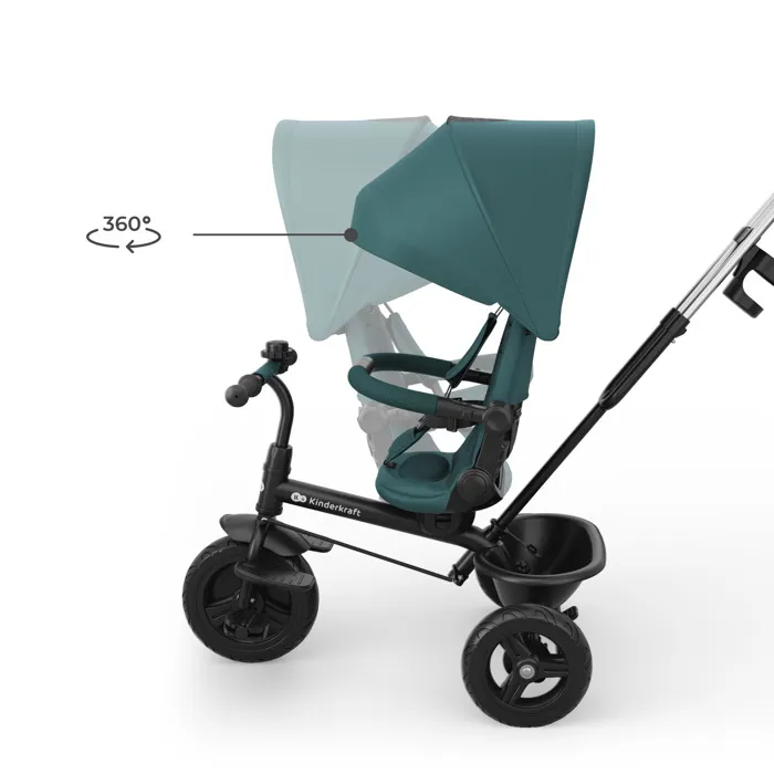 Kinderkraft ASTON 2 PLUS Tricycle Évolutif 6 en 1 Vert