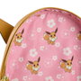 LOUNGEFLY Sac à dos Pokémon Eevee 28 cm en simili-cuir - Bandoulière ajustable, poche à fermeture éclair, détails brodés