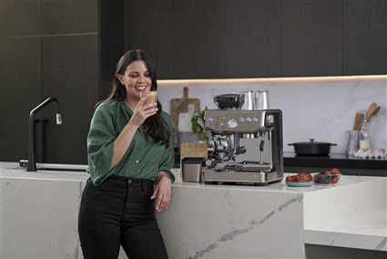 Sage SES876BSS4EEU1 Cafetière espresso Barista Express Impress™ avec broyeur intégré en acier inox brossé Sage SES876BSS4EEU1 Cafetière espresso Barista Express Impress™ avec broyeur intégré en acier inox brossé