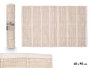 Giftdecor Tapis Artisanal 60x90 cm Motifs Carreaux Beige 65% Polyester 35% Coton 1100 g/m² (Set de 8)