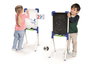 Chicos Pizarra junior - Tableau réversible junior 37x32x85 cm incluant 12 pièces, pour enfants de 3 à 7 ans