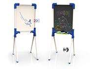 Chicos Pizarra junior - Tableau réversible junior 37x32x85 cm incluant 12 pièces, pour enfants de 3 à 7 ans