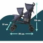 Bambisol Poussette Double Cane Blue marine
