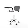 Tabouret Taburete Robledo Pivotant Chlorure de polyvinyle Gris clair Structure chromée Non applicable Sans appui-tête Roulettes pour moquette