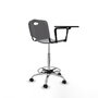 Tabouret Taburete Robledo Pivotant Chlorure de polyvinyle Gris clair Structure chromée Non applicable Sans appui-tête Roulettes pour moquette