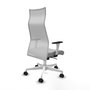 Piqueras y Crespo Chaise de bureau Albacete gris clair et blanc