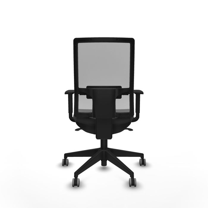 Chaise Horna Synchro 5 positions cuir écologique Gris foncé Maille Gris Base pyramidale noire Accoudoir 1D Sans appui-tête Roulettes 65mm pour moquette Chaise Horna Synchro 5 positions cuir écologique Gris foncé Maille Gris Base pyramidale noire Accoudoir 1D Sans appui-tête Roulettes 65mm pour moquette