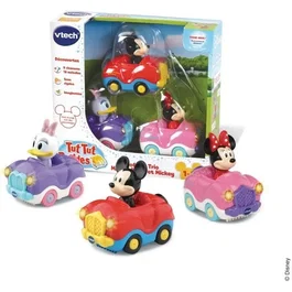 VTECH - Tut Tut Bolides Coffret Trio - 3 Cabriolets Minnie, Mickey et Daisy - Jouet Voiture Enfant 1 à 5 Ans - Multicolore