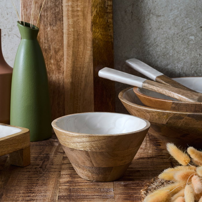 Home Deco Factory Bol Nerina en bois de manguier, 15 cm